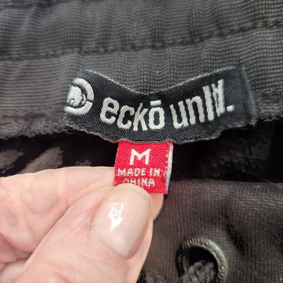 Ecko Unltd. Black Jogger Sweatpants M-Y2k, Hip-hop-Big Rhino Logo-Streetwear - Picture 10 of 12